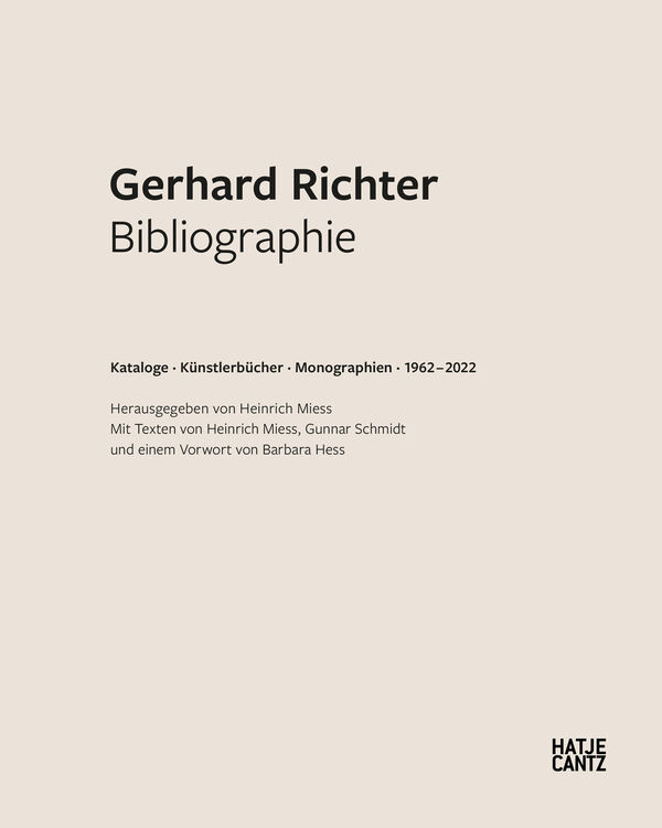 Gerhard Richter – Bibliographie
